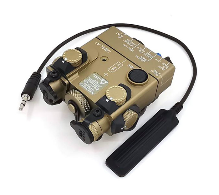 DBAL-A2 AN / PEQ-15A Type IR (Infrared) +Red Laser Lenses TAN